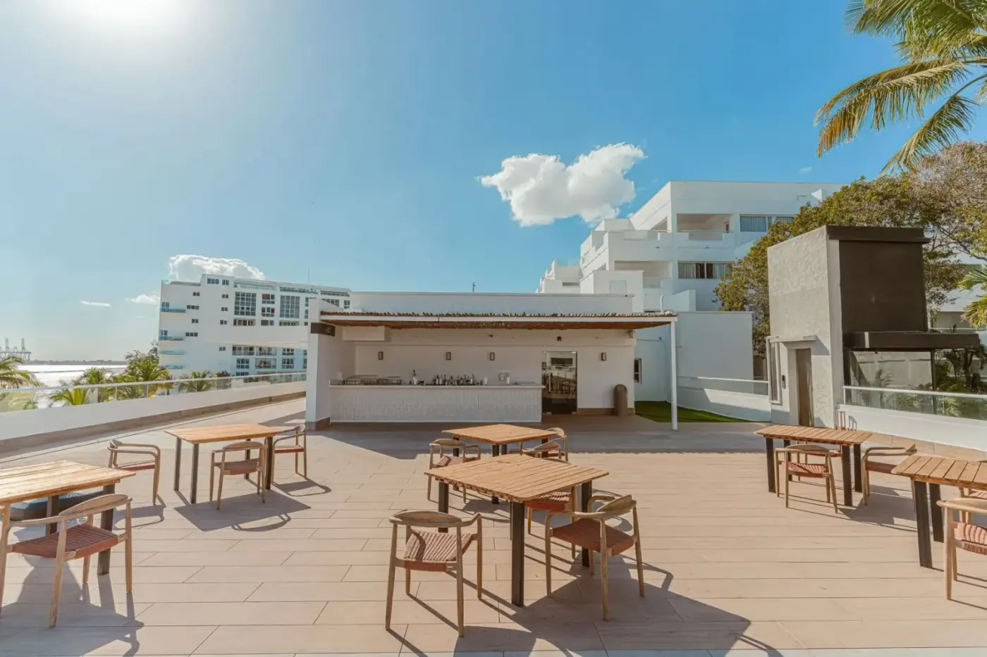 Terraza al atardecer